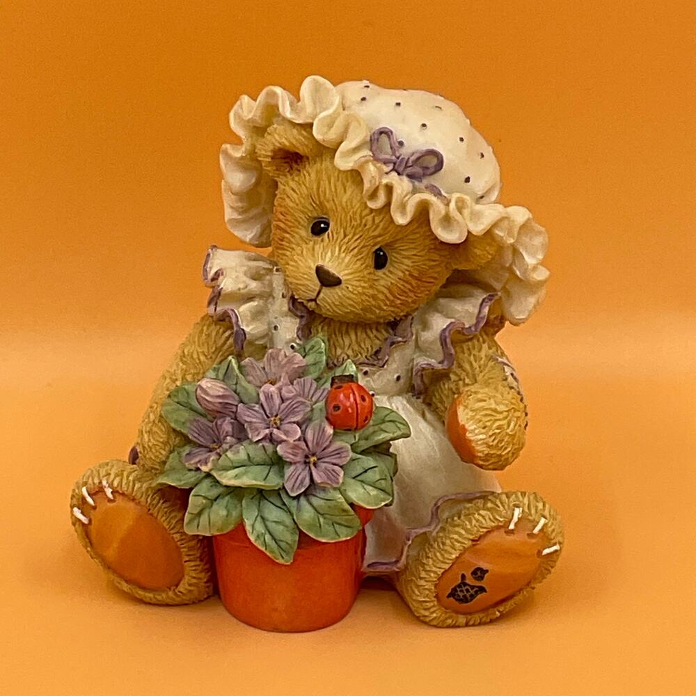 Cherished Teddies Violet 1995 Blessings Bloom When You Are‎ Near Enesco 156280